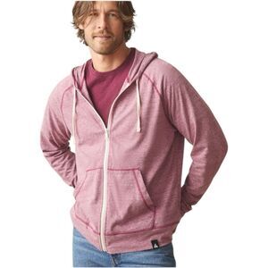 American Giant Lightweight Hoodie Mens Large Bonfire Red Full Zip Sweatshirt NWT